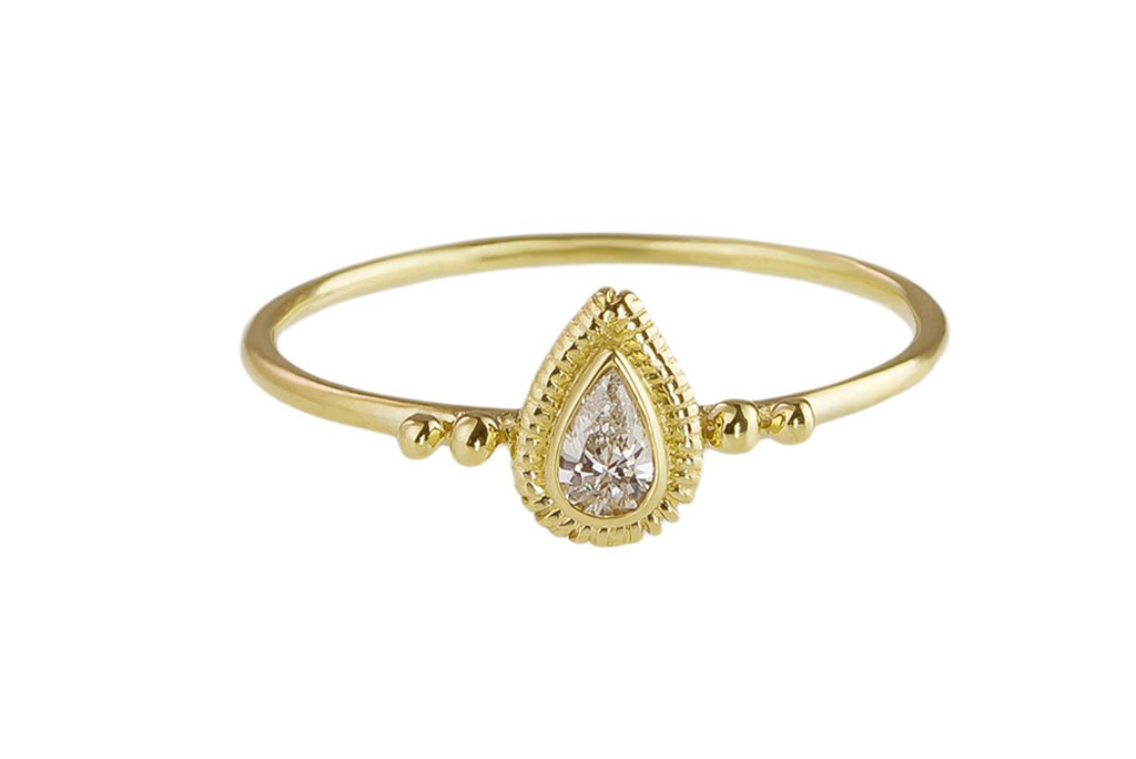 SOLITAIRE RING PEAR XS