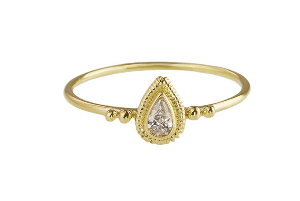 BAGUE SOLITAIRE XS POIRE