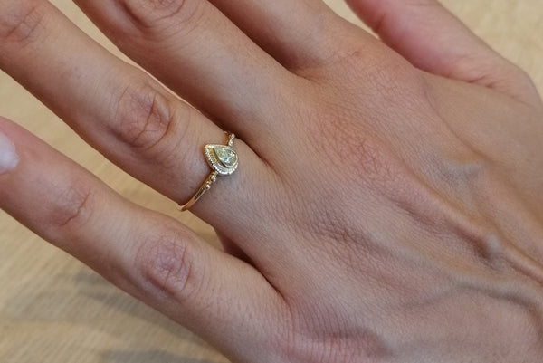 BAGUE SOLITAIRE XS POIRE