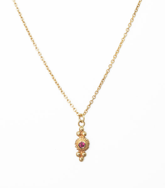 SOLITAIRE FLOWER NECKLACE